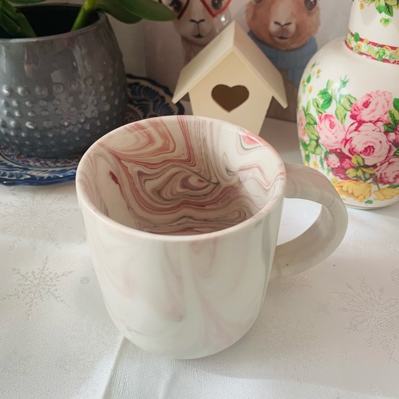 World Market Marble Stoneware Look Ceramic Set of Cafe Mugs - Picture 3 of 15